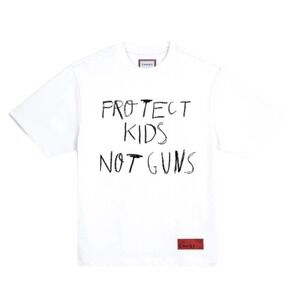 CHNGE Baby Kids Not Guns Tee in White, Size 6M​​​​​​
